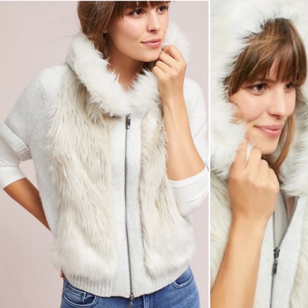 Sleeping On Snow Alpaca Wool Fur Hooded Sweater